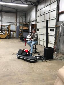 Entertainment at the 2019 Christmas Party for Employees at Mikes Trucking