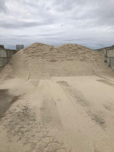White beach sand at our stockyard